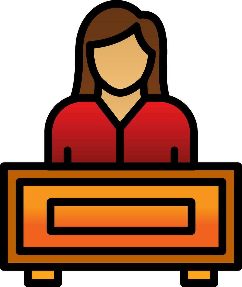 Receptionist Vector Icon Design