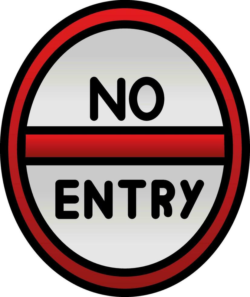 No Entry Vector Icon Design