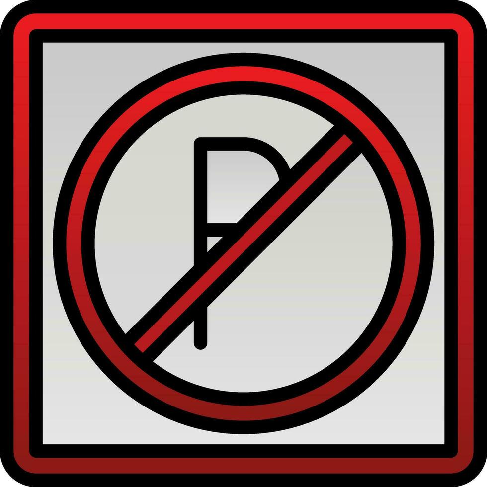 No Parking Vector Icon Design
