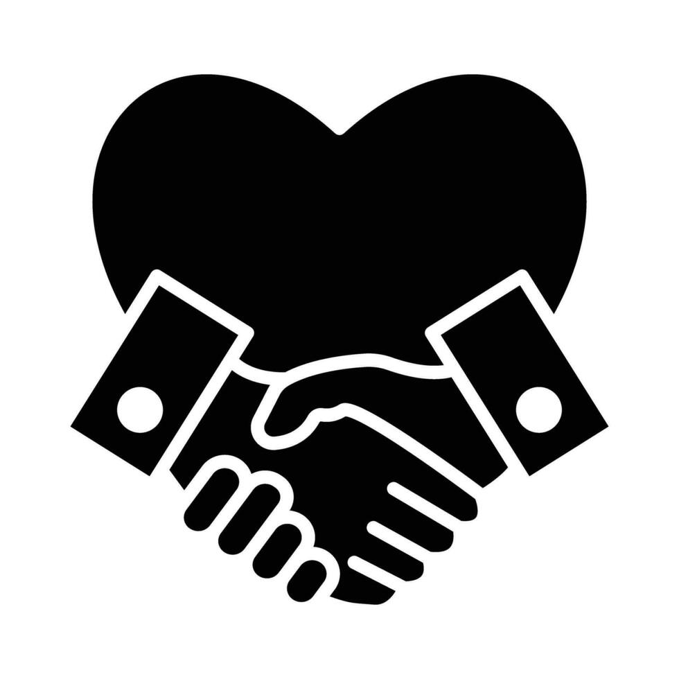 Handshake Vector Glyph Icon For Personal And Commercial Use.