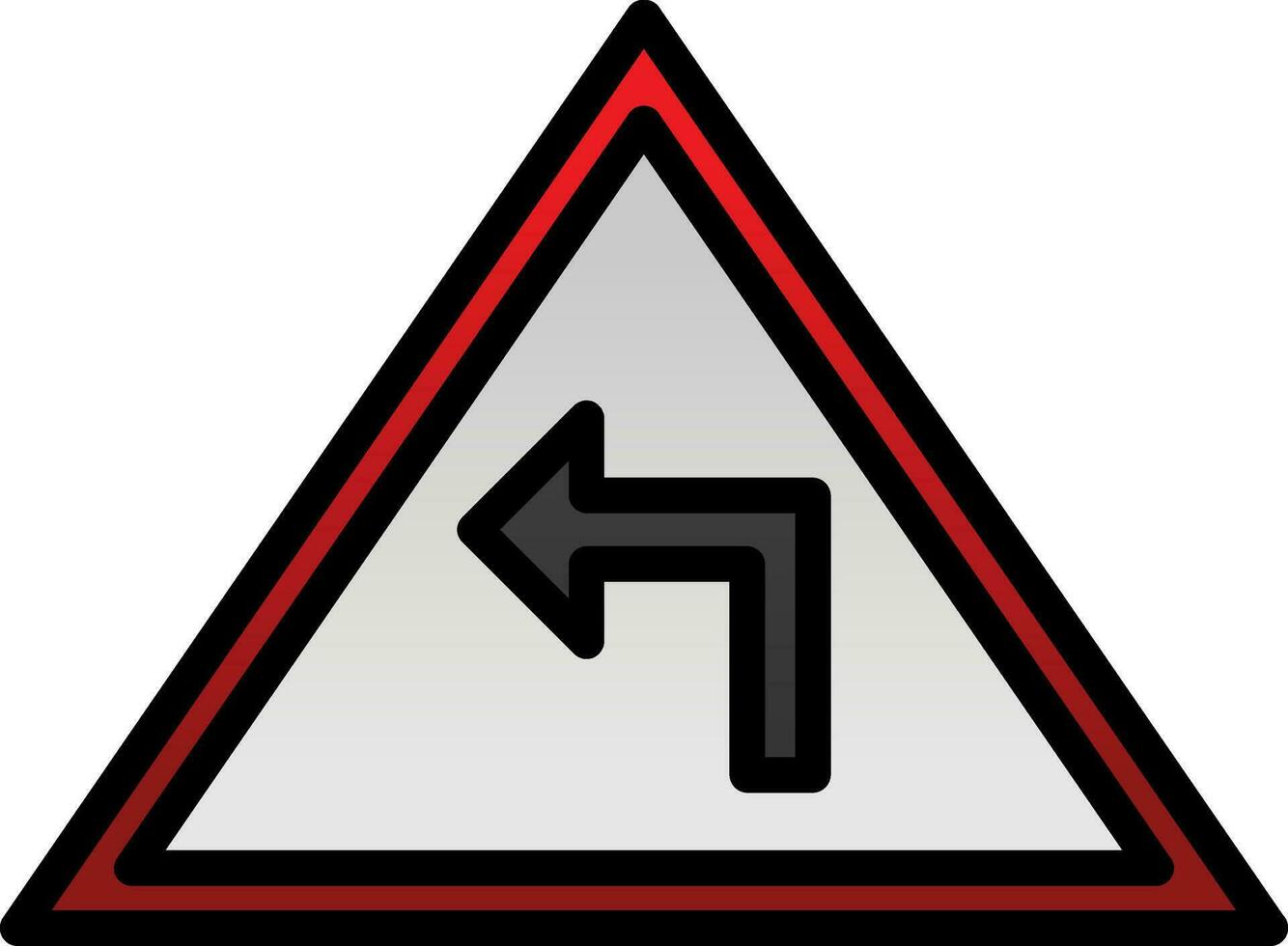 Left Turn Vector Icon Design