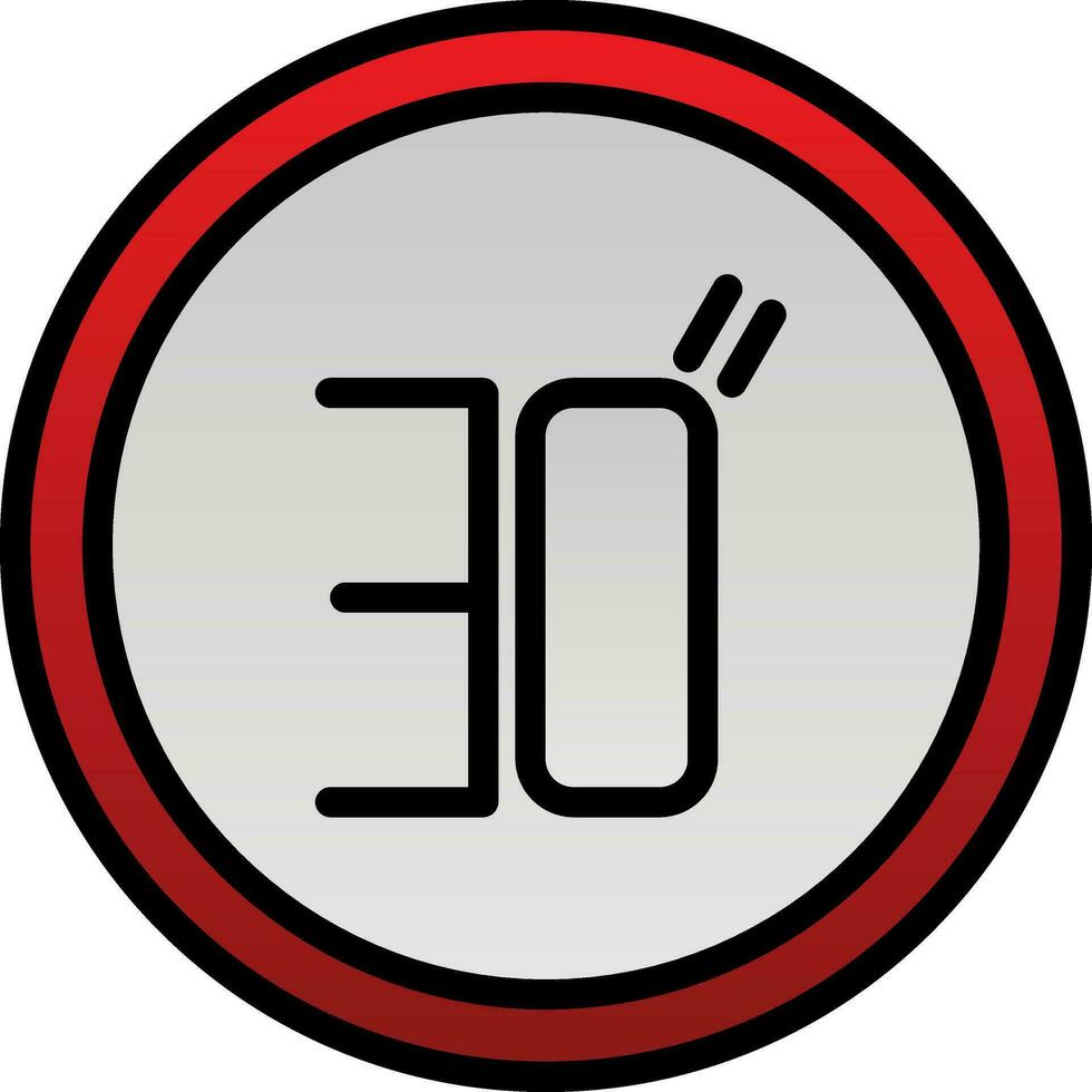 Speed Limit Vector Icon Design