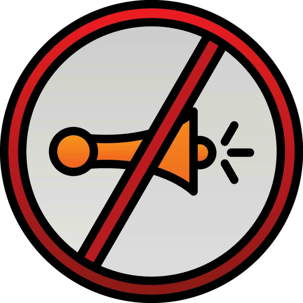 No Horn Vector Icon Design