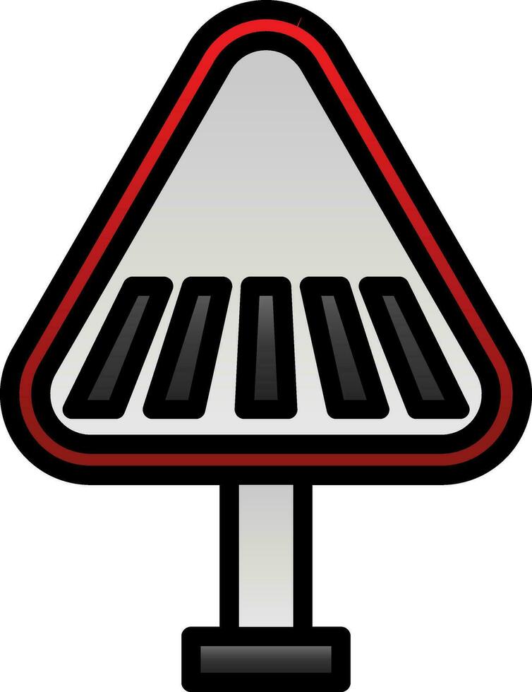 Pedestrain Crossing Vector Icon Design