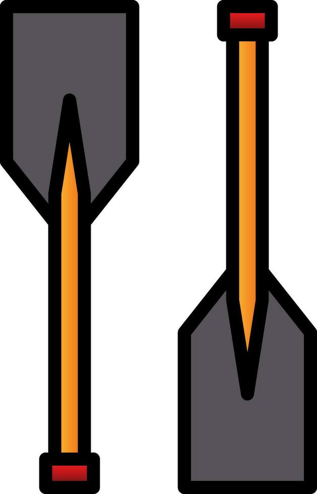 Oars Vector Icon Design