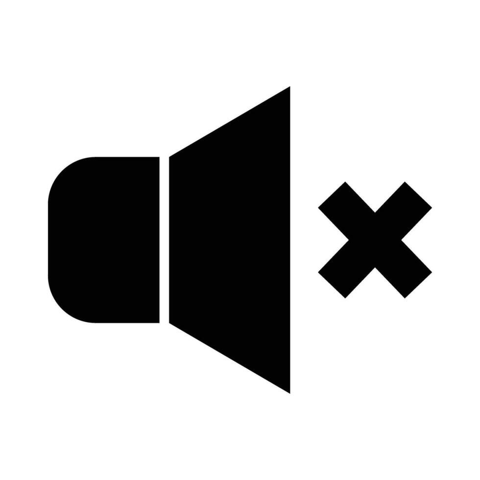 Mute Vector Glyph Icon For Personal And Commercial Use.