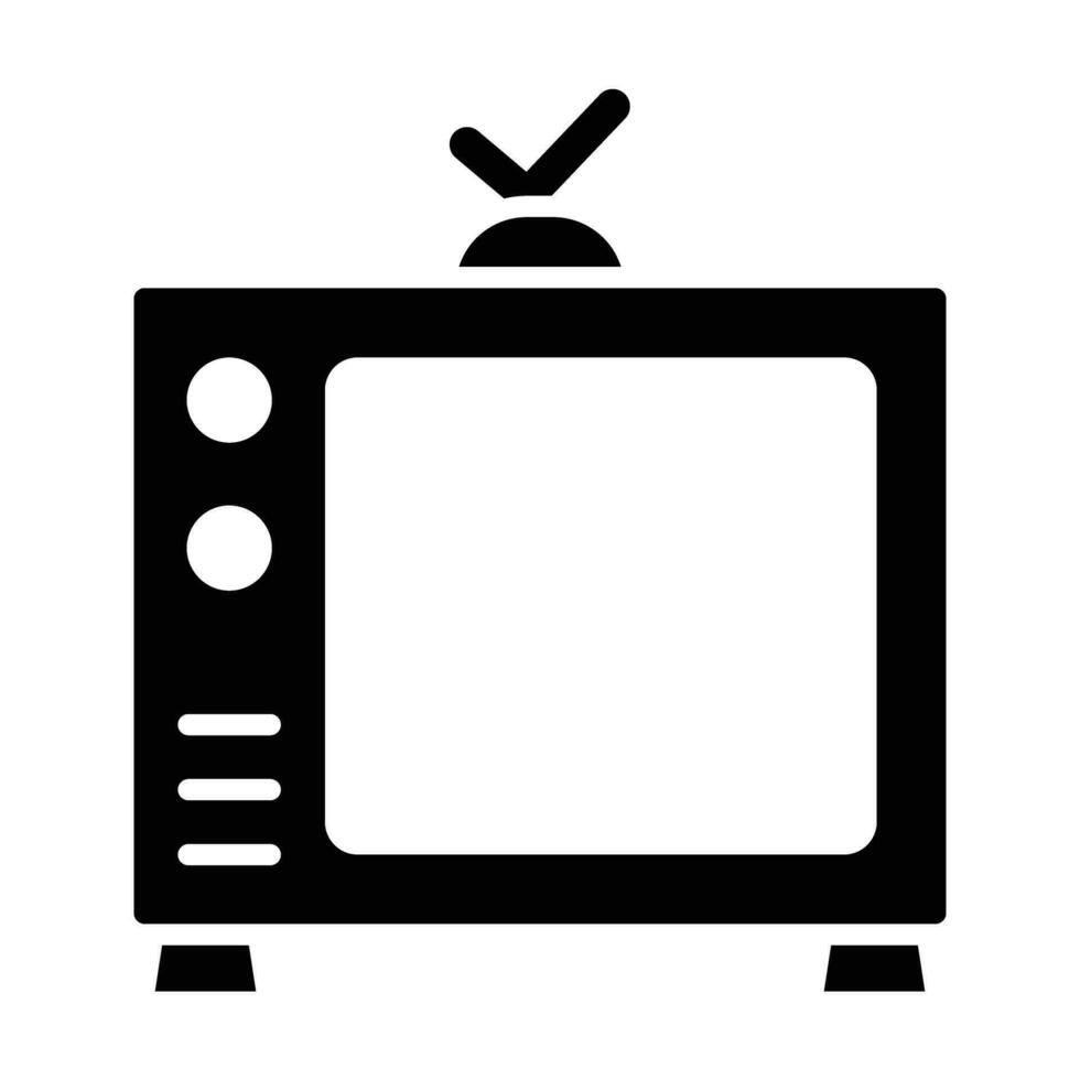 Television Vector Glyph Icon For Personal And Commercial Use.