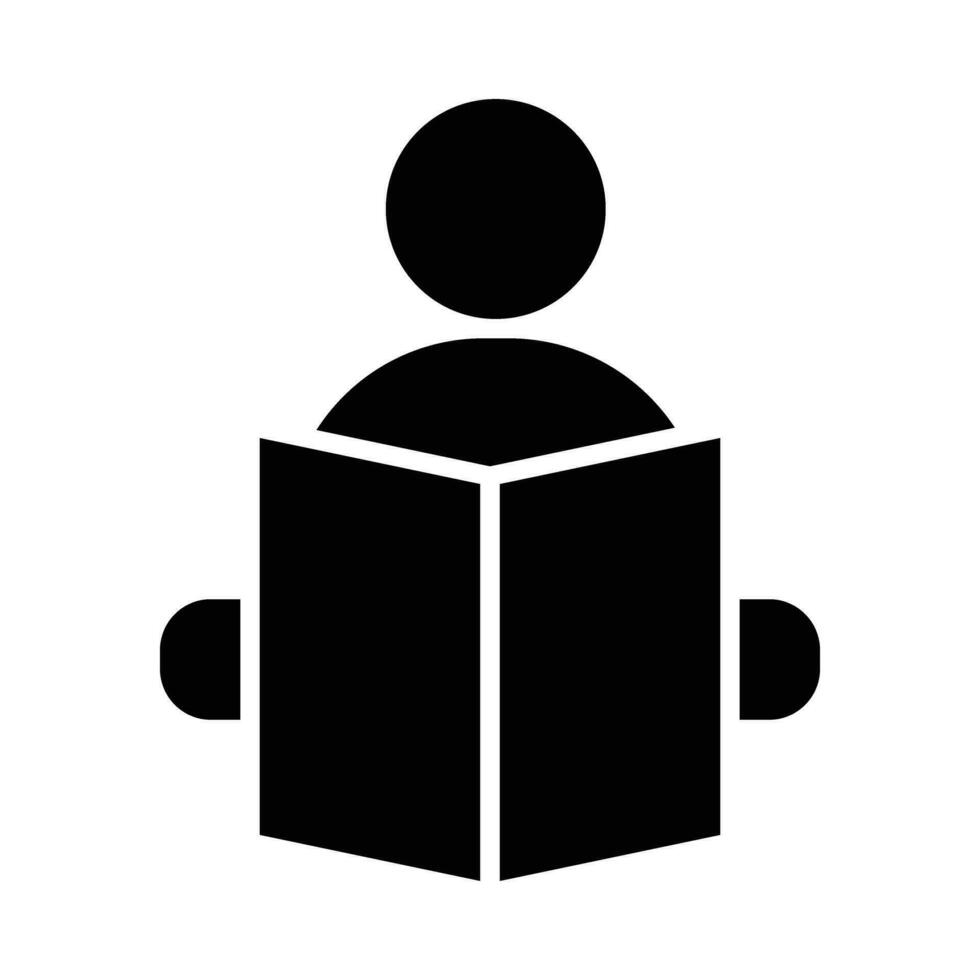 Reading Vector Glyph Icon For Personal And Commercial Use.