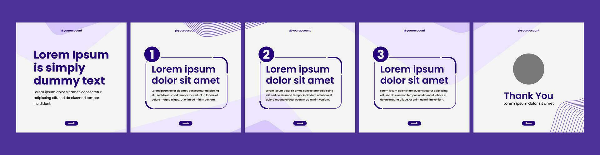 editable carousel template for social media posts vector