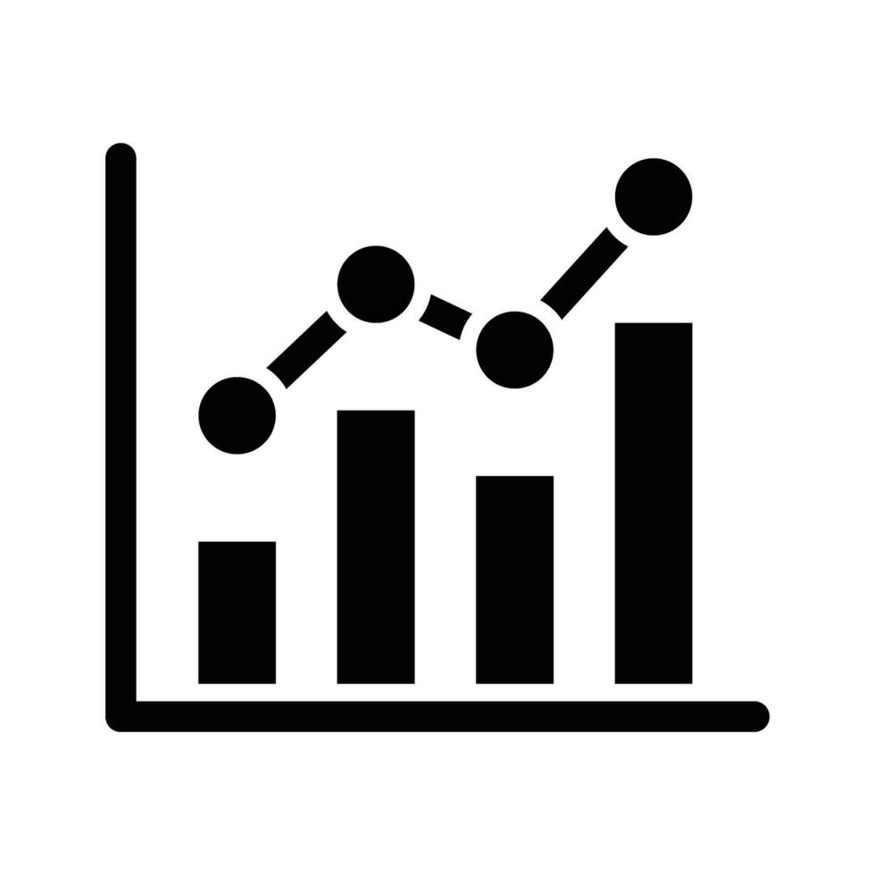 Bar Chart Vector Glyph Icon For Personal And Commercial Use.