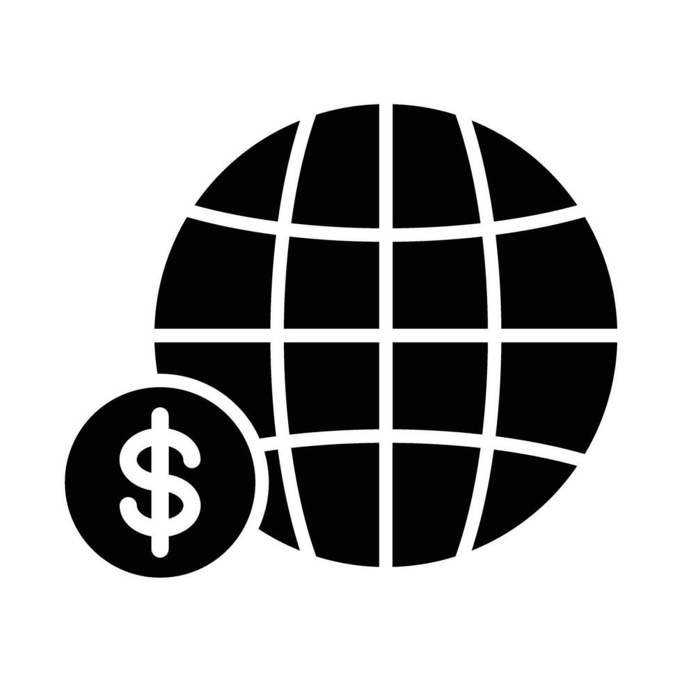 mundo financiero vector glifo icono para personal y comercial usar.