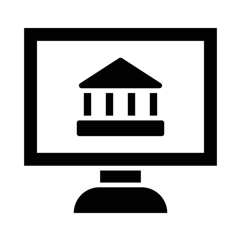 Online Banking Vector Glyph Icon For Personal And Commercial Use.