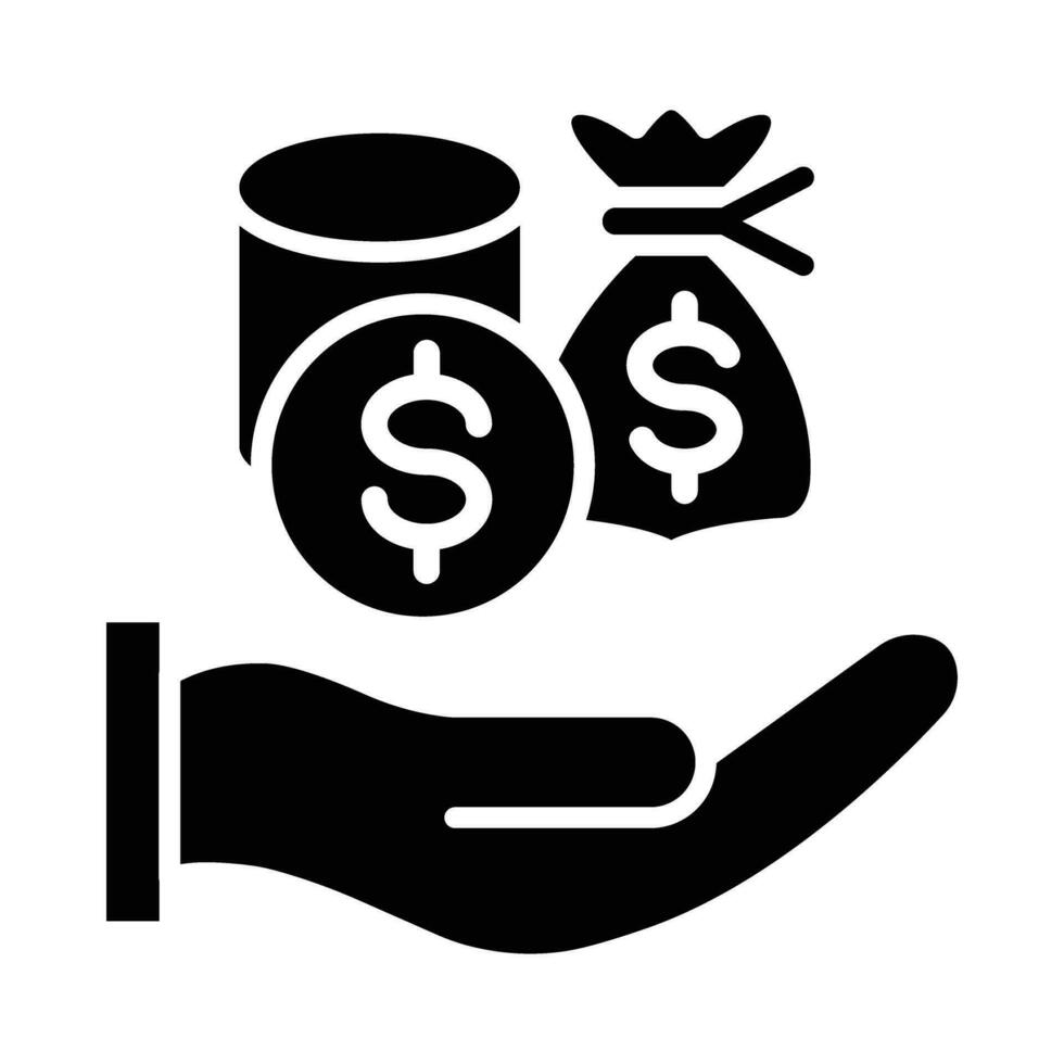 Wealth Vector Glyph Icon For Personal And Commercial Use.