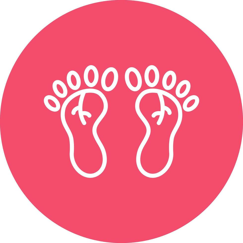 Footprint Vector Icon Design