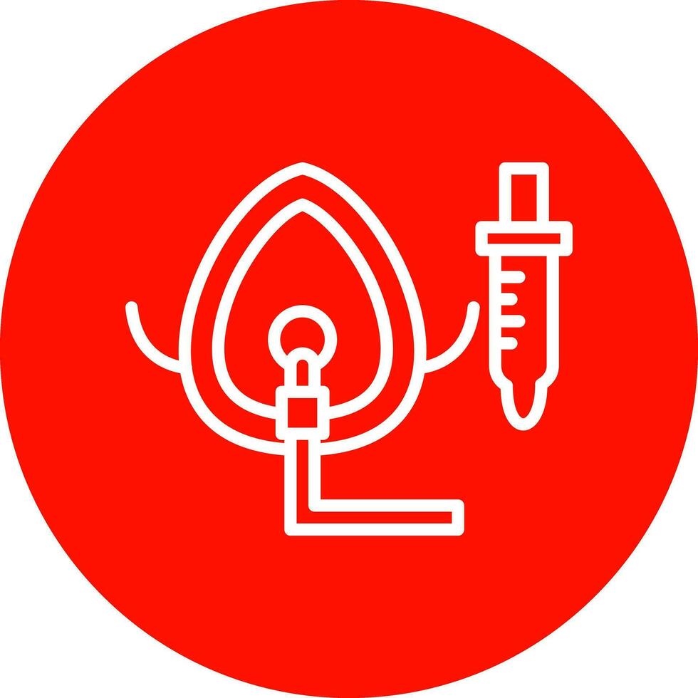 Oxygen Mask Vector Icon Design