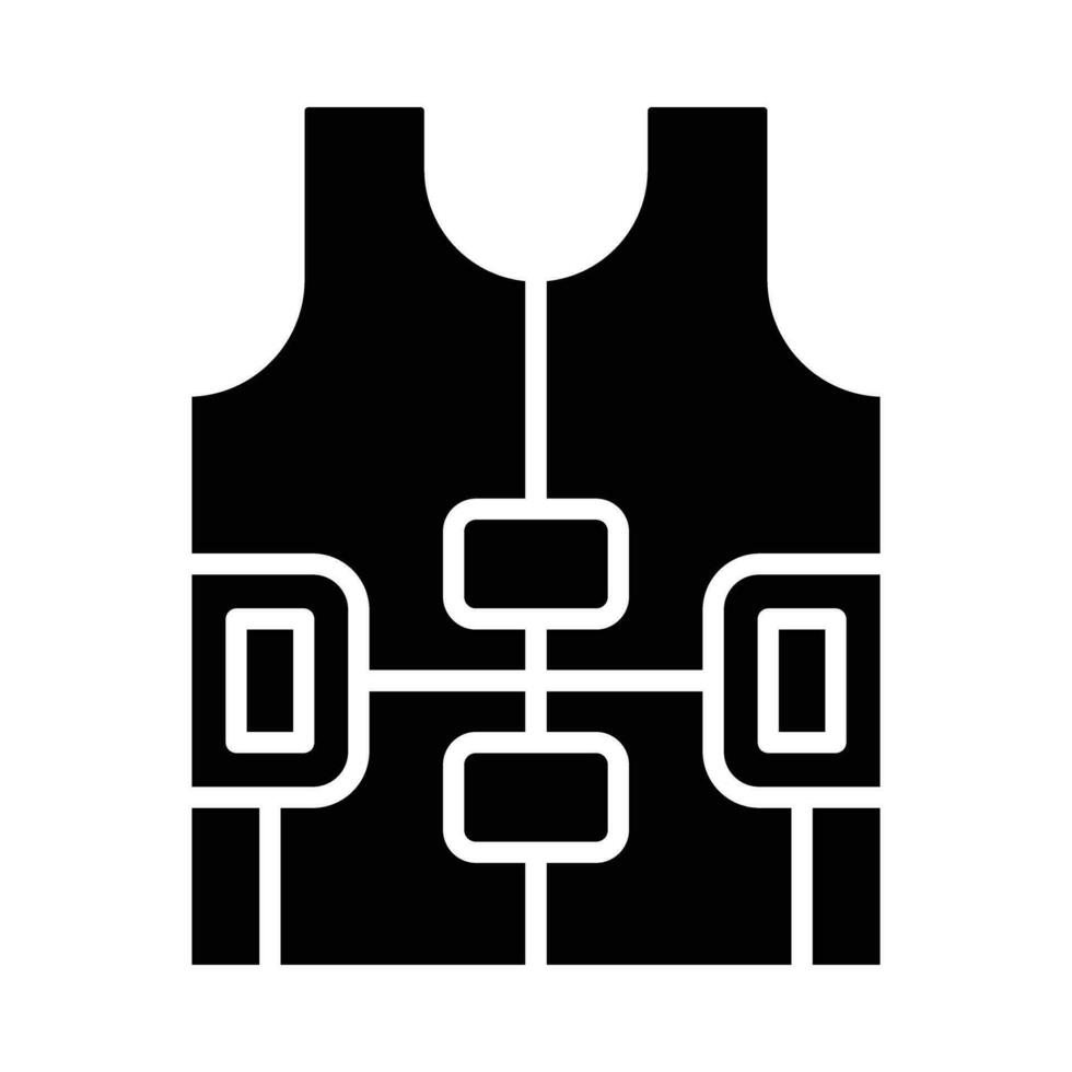 vida chaqueta vector glifo icono para personal y comercial usar.