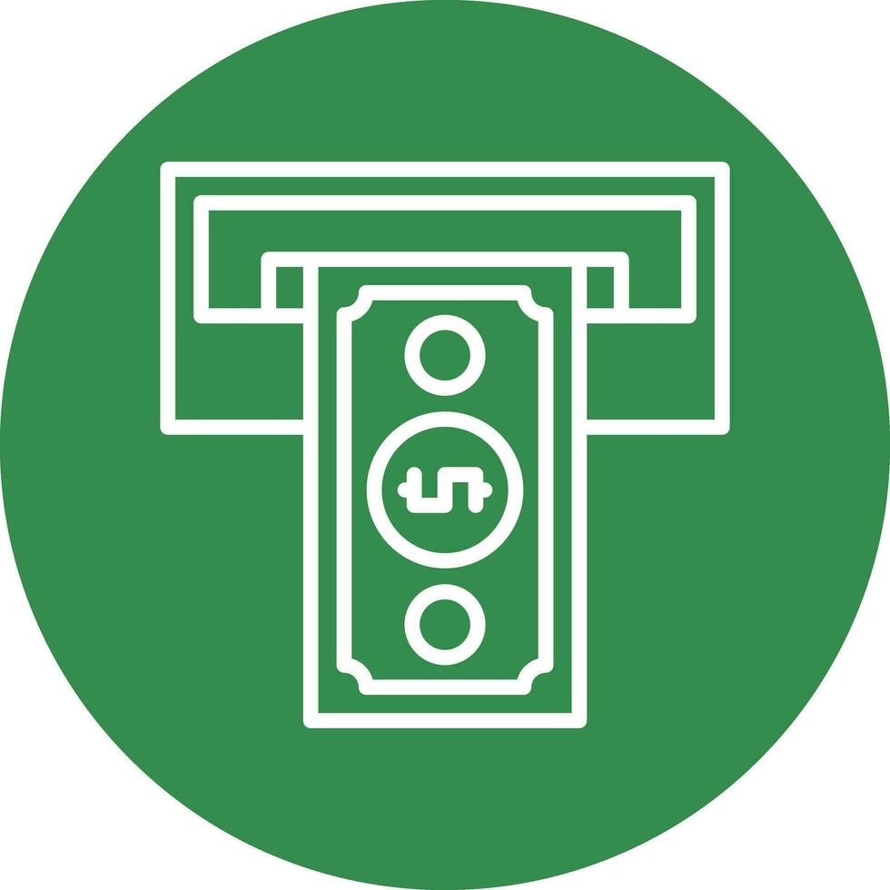 Cash withdrawal Vector Icon Design