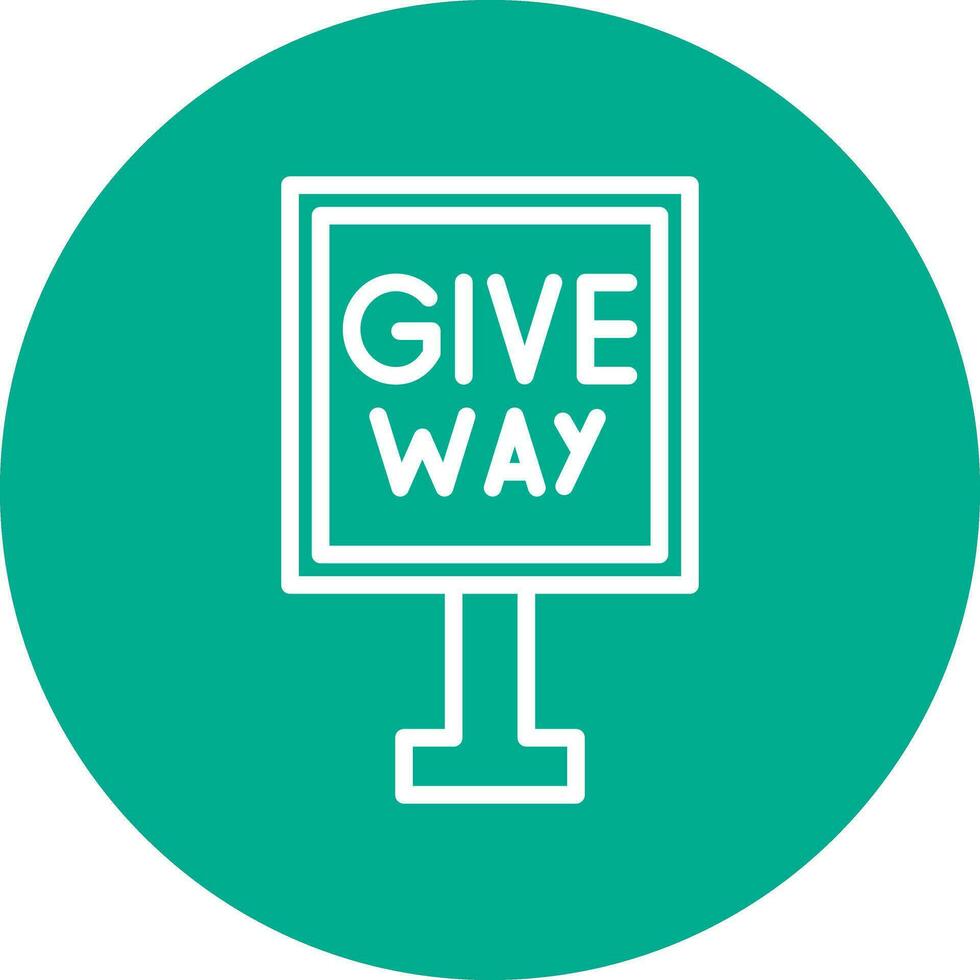 Give Way Vector Icon Design