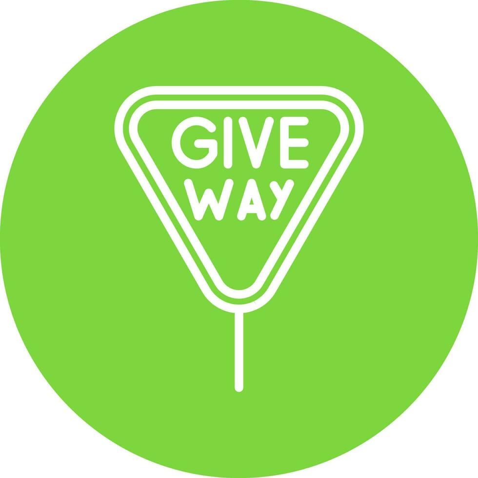 Give Way Vector Icon Design