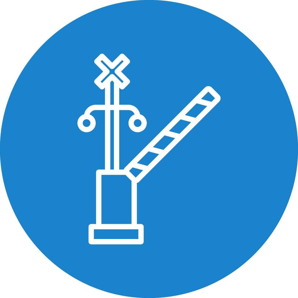 Level Crossing Vector Icon Design