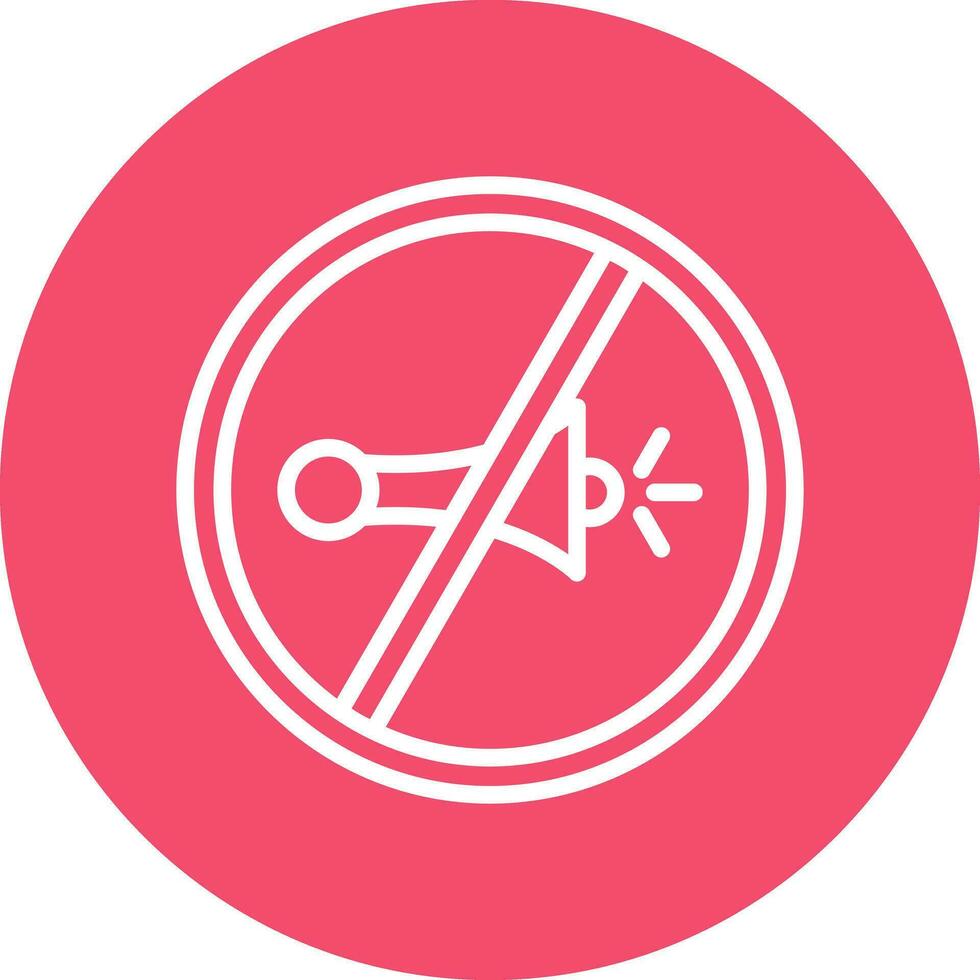 No Horn Vector Icon Design
