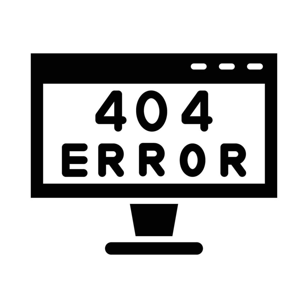 404 Error Vector Glyph Icon For Personal And Commercial Use.