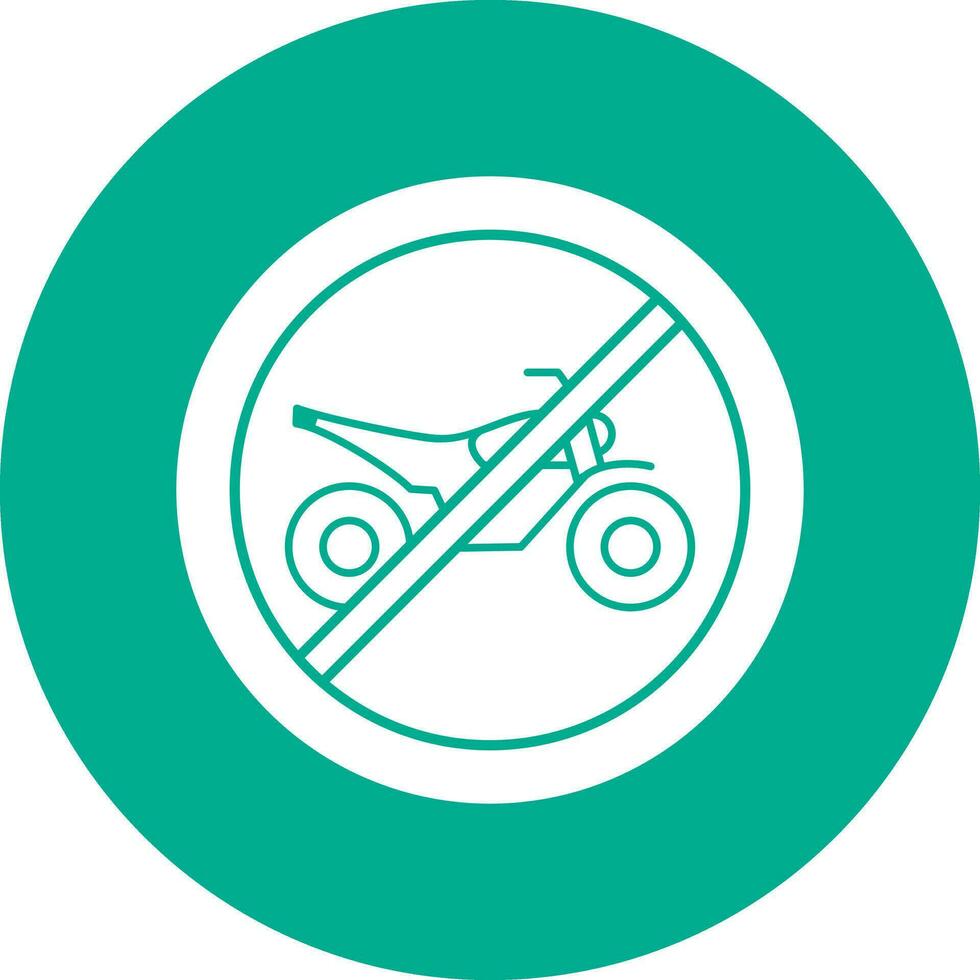 No Bike Vector Icon Design