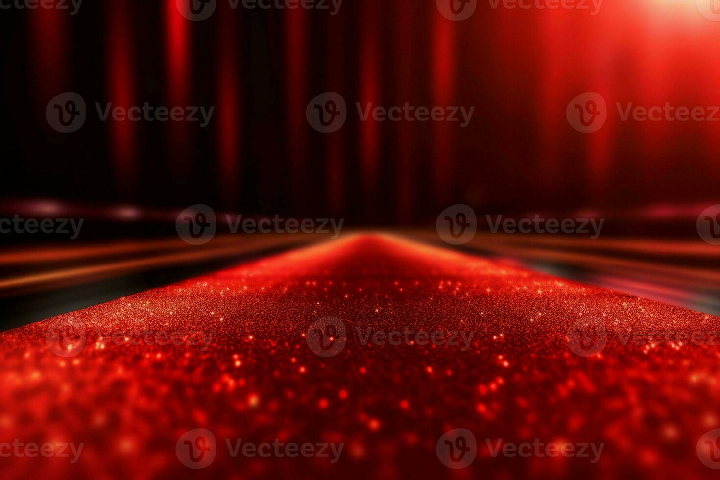 Red carpet blurred shine. Generate Ai photo