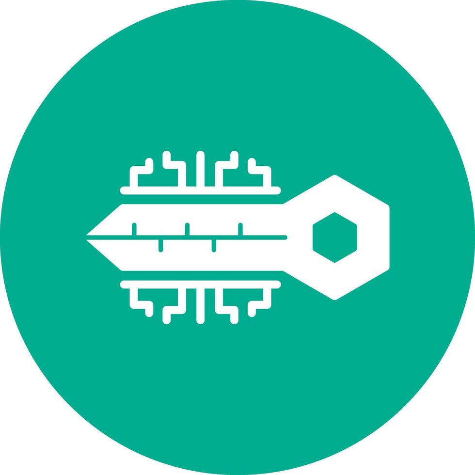 Digital key Vector Icon Design