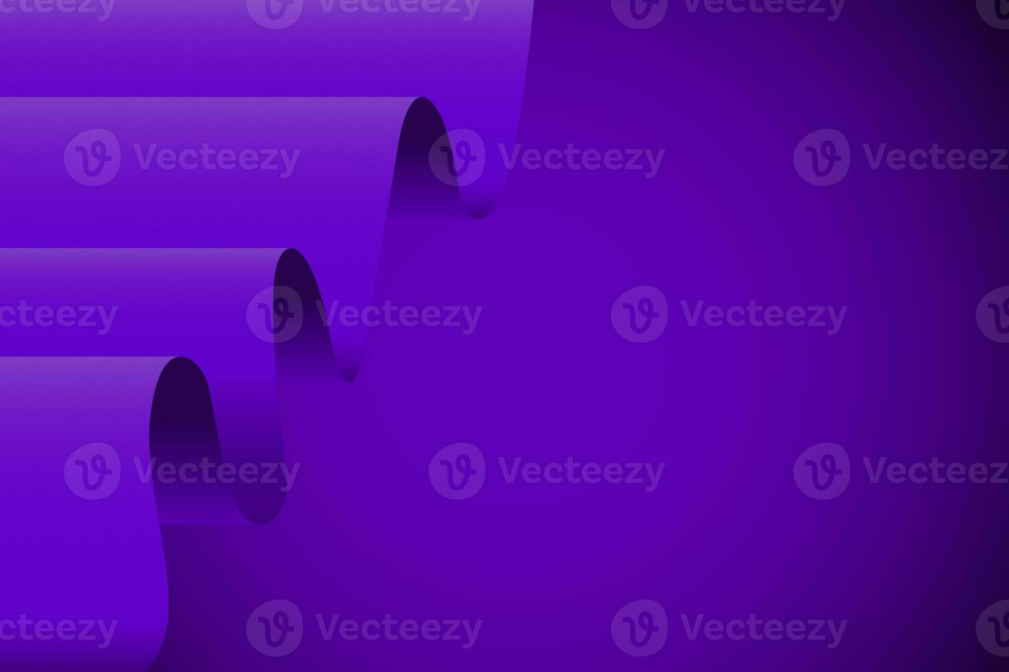 3d illustration curve wavy abstract background with copy space, abstract purple background, folded waver ribbons, fashion wallpaper with wavy and ruffles photo