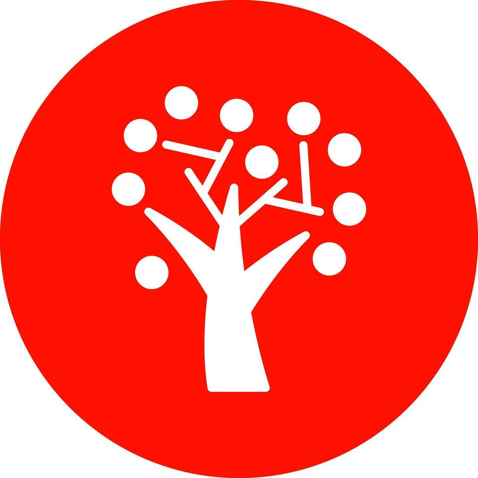 Autumn Tree Vector Icon Design