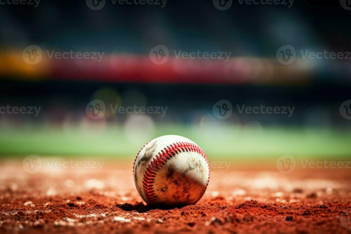 Vibrant baseball ball. Generate Ai photo