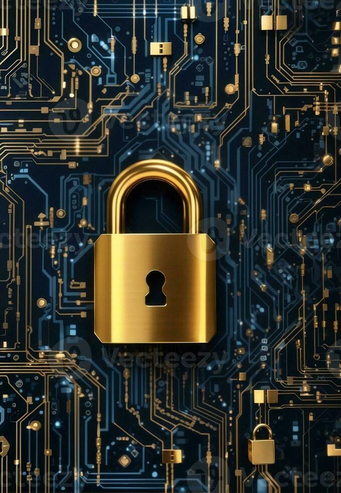 Security and cyber security firewall, Generative AI Illustration. photo