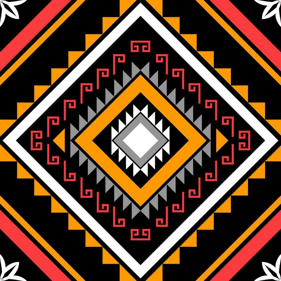 ethnic geometric seamless pattern. Geometric ethnic pattern can be used in fabric design for clothes, decorative paper, wrapping, textile, embroidery, illustration, vector, carpet vector