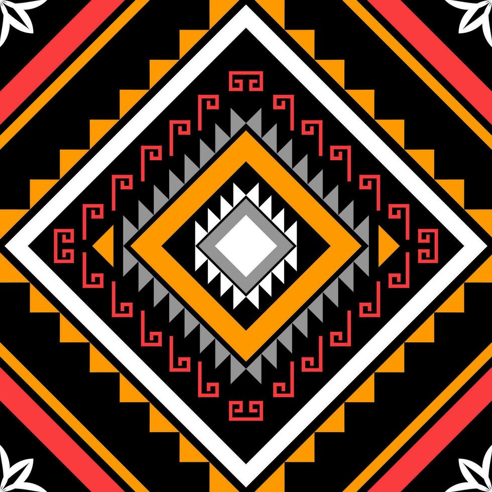 ethnic geometric seamless pattern. Geometric ethnic pattern can be used in fabric design for clothes, decorative paper, wrapping, textile, embroidery, illustration, vector, carpet vector