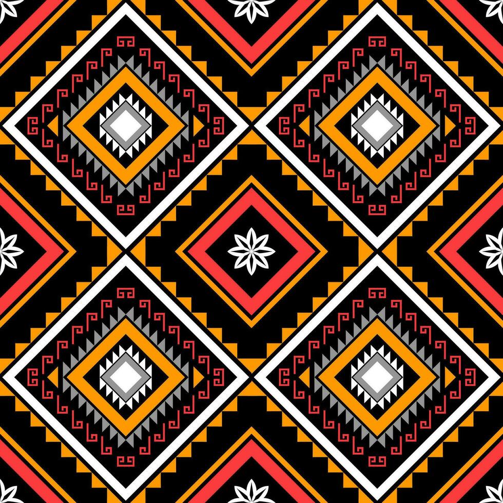 ethnic geometric seamless pattern. Geometric ethnic pattern can be used in fabric design for clothes, decorative paper, wrapping, textile, embroidery, illustration, vector, carpet vector