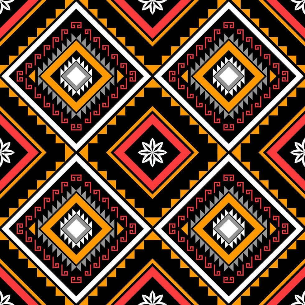 ethnic geometric seamless pattern. Geometric ethnic pattern can be used in fabric design for clothes, decorative paper, wrapping, textile, embroidery, illustration, vector, carpet vector