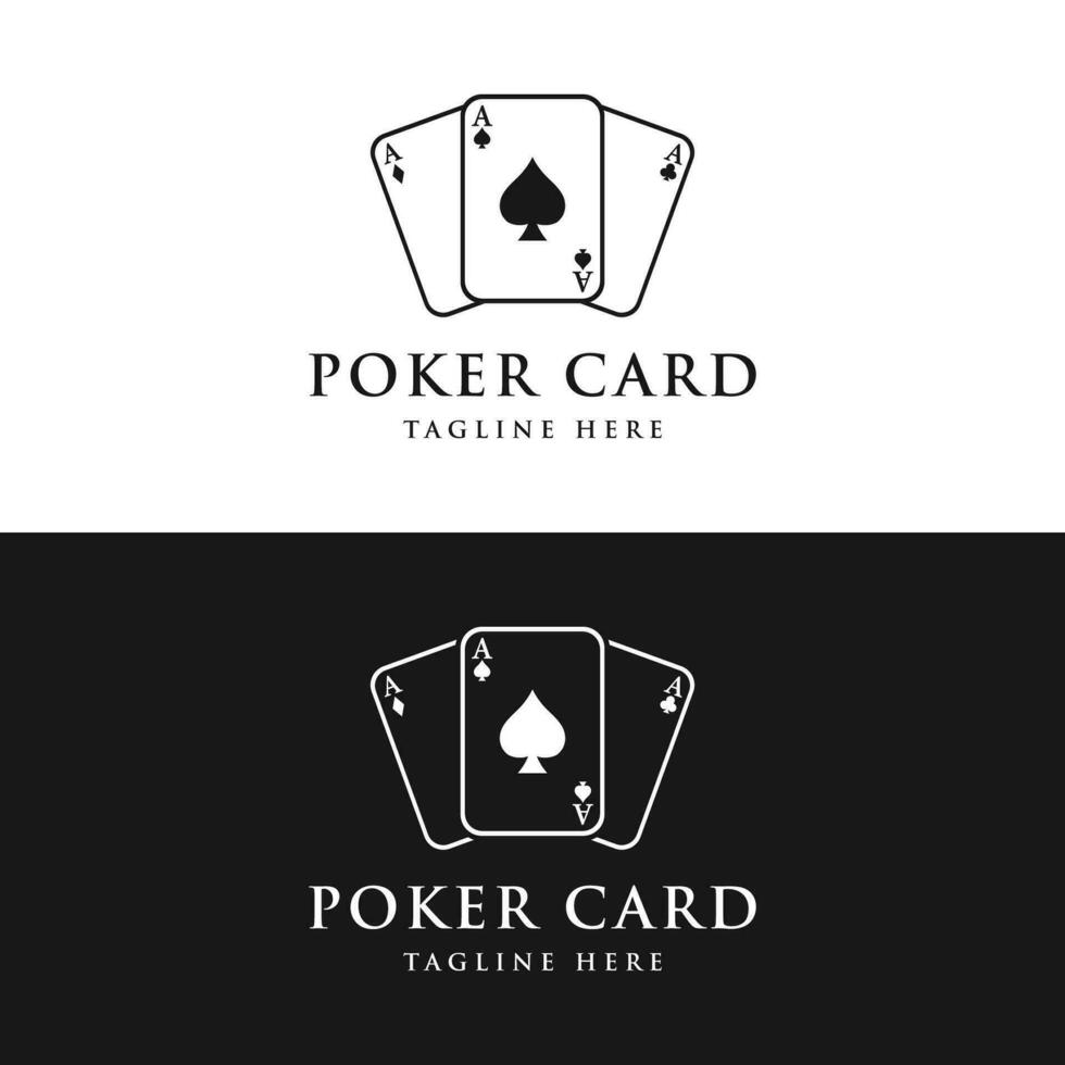Premium ace poker card template logo element. Logo for gambling games, casinos, tournaments and clubs. vector