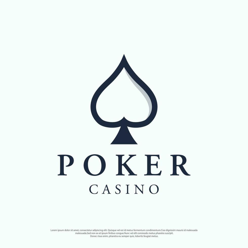 Premium ace poker card template logo element. Logo for gambling games, casinos, tournaments and clubs. vector