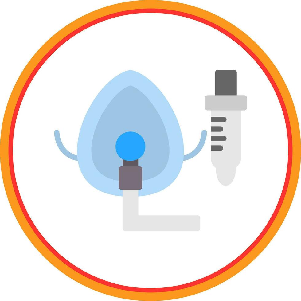 Oxygen Mask Vector Icon Design