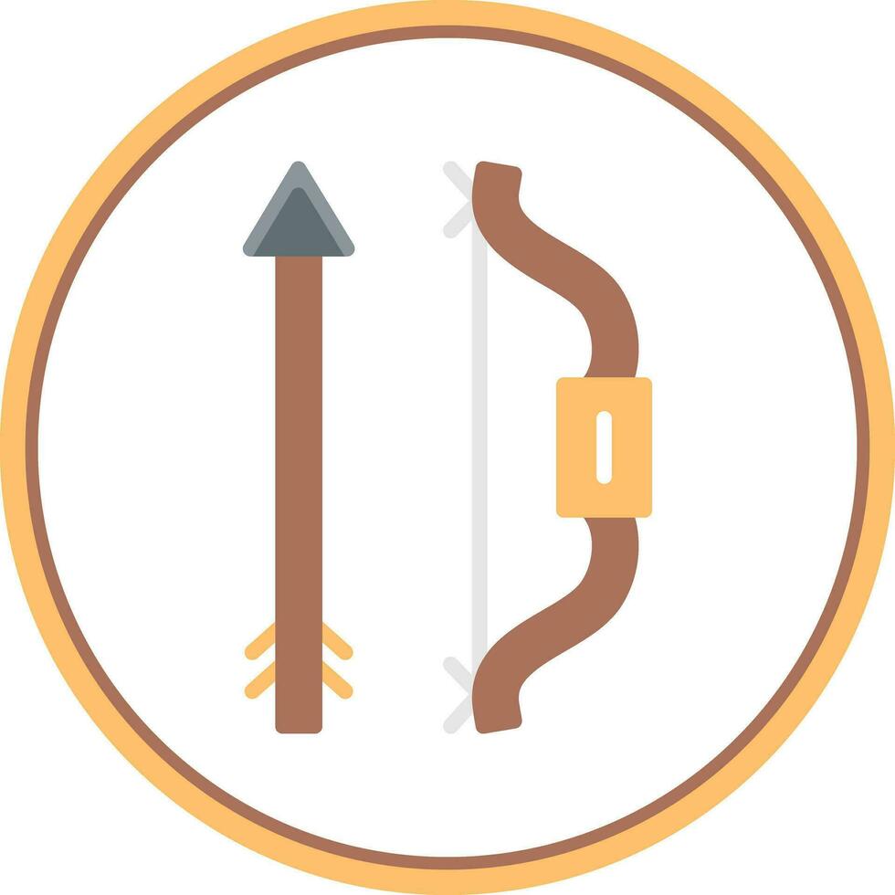 Bow and arrow Vector Icon Design