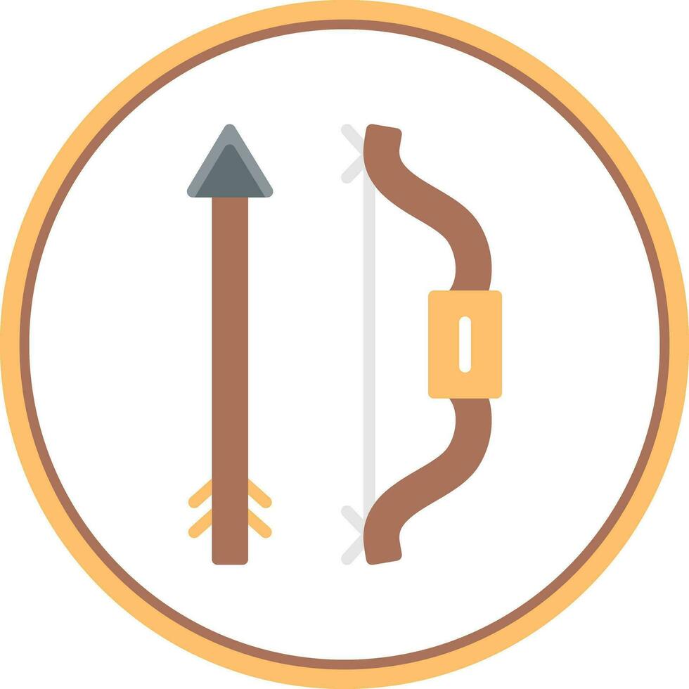 Bow and arrow Vector Icon Design