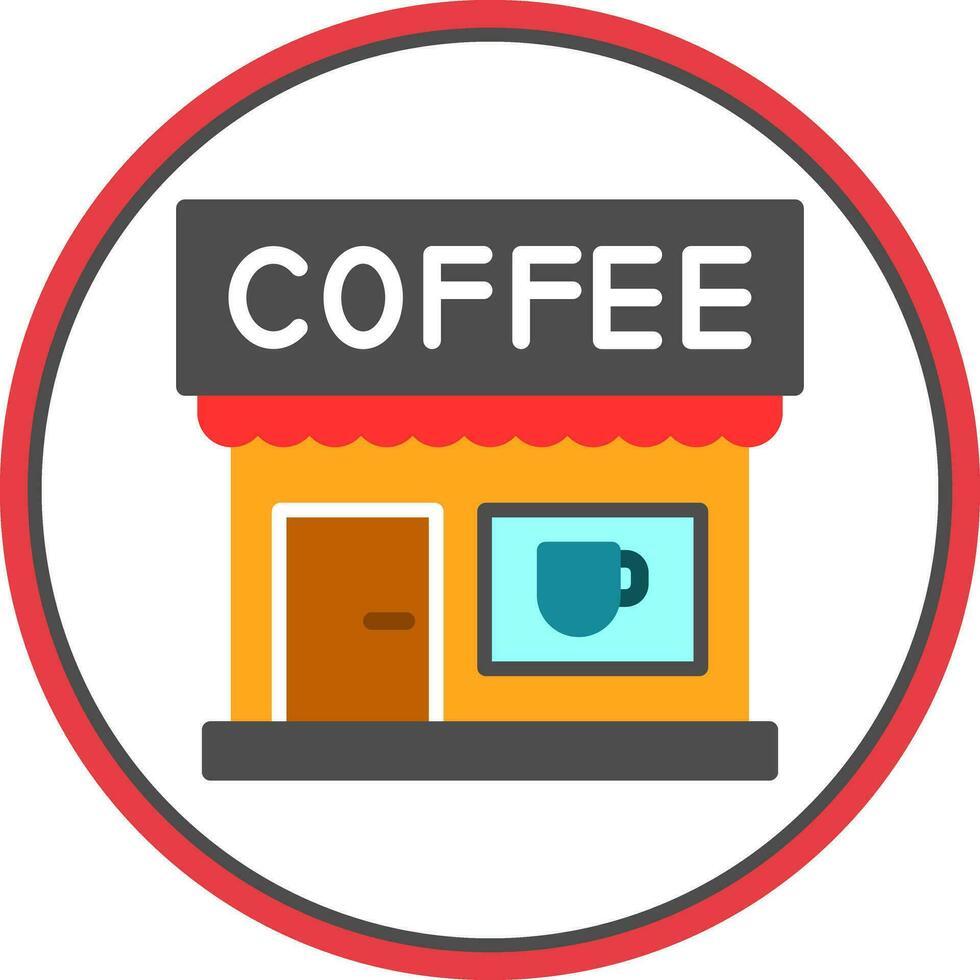 Coffee Shop Vector Icon Design