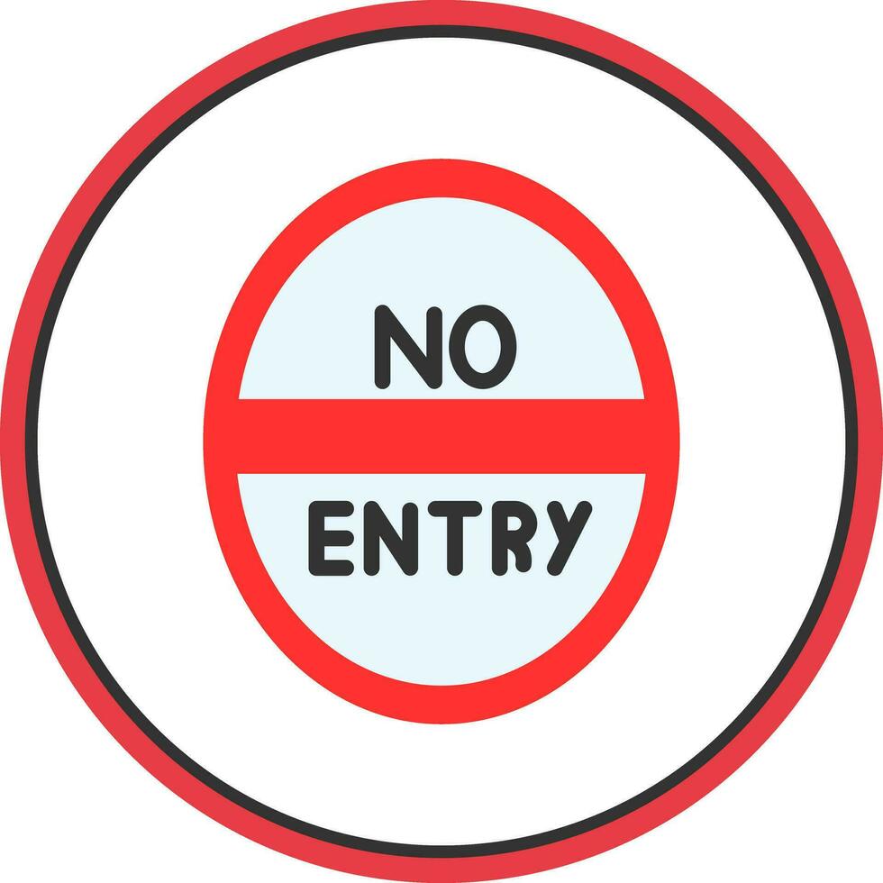 No Entry Vector Icon Design