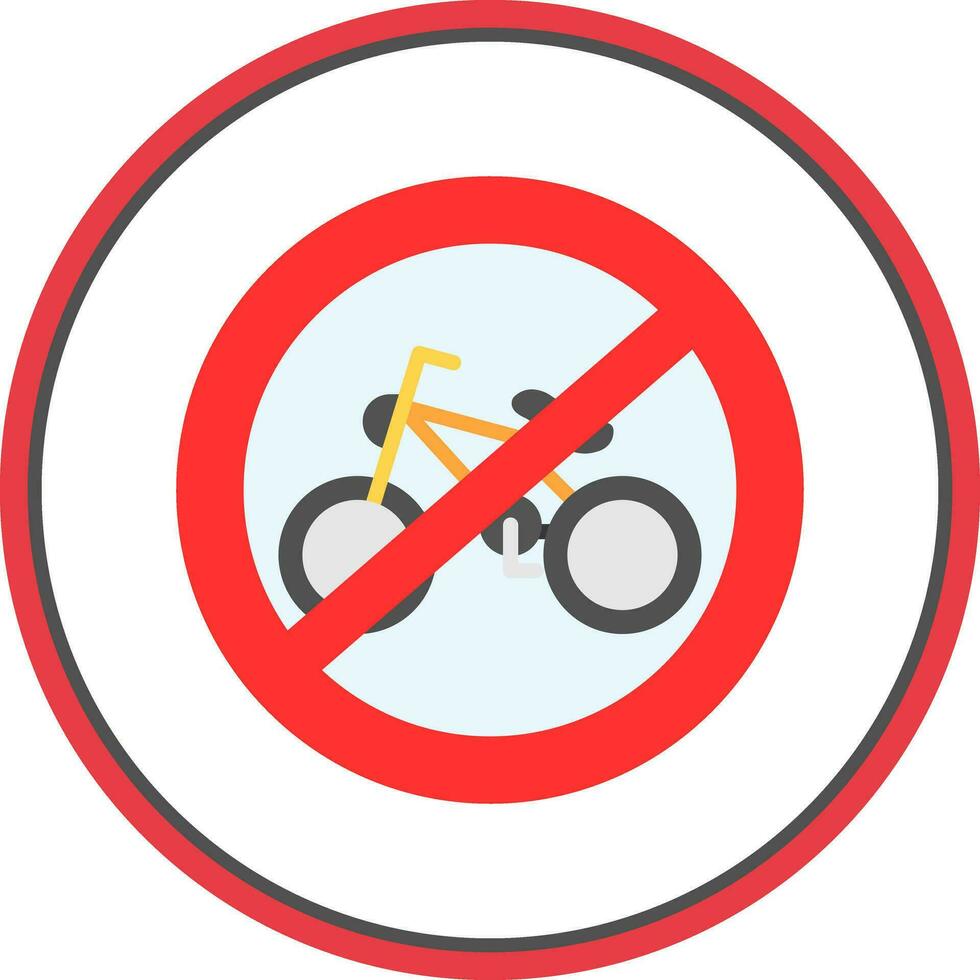 No Motorcycles Vector Icon Design