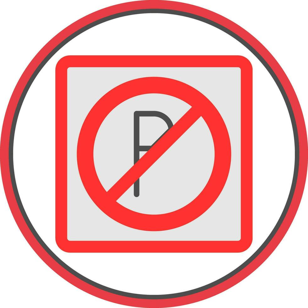 No Parking Vector Icon Design