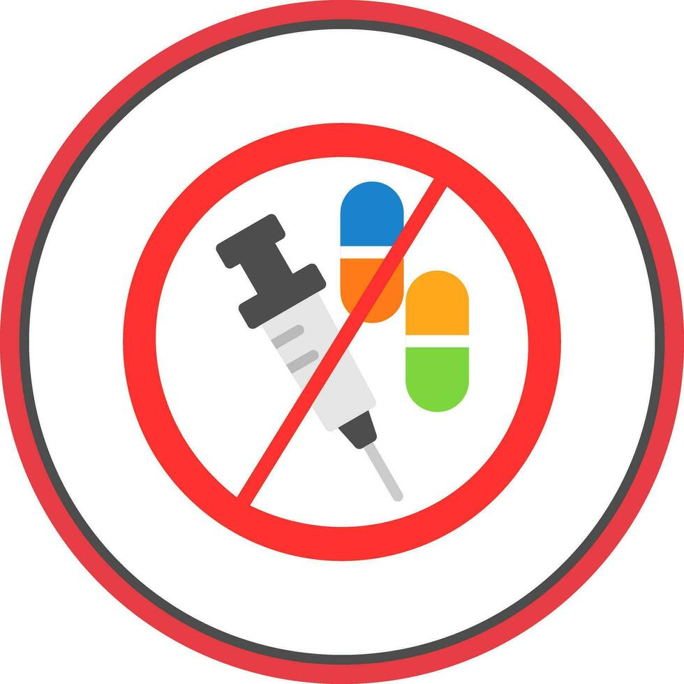 No Drugs Vector Icon Design