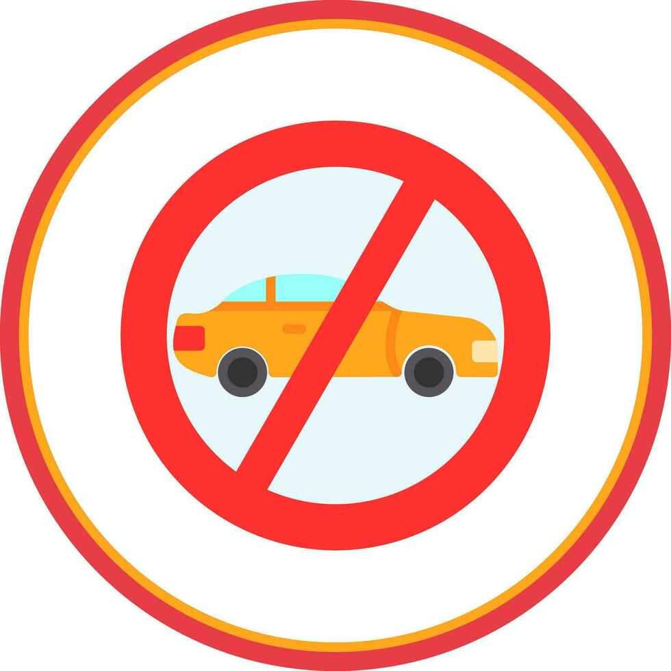 No Overtaking Vector Icon Design