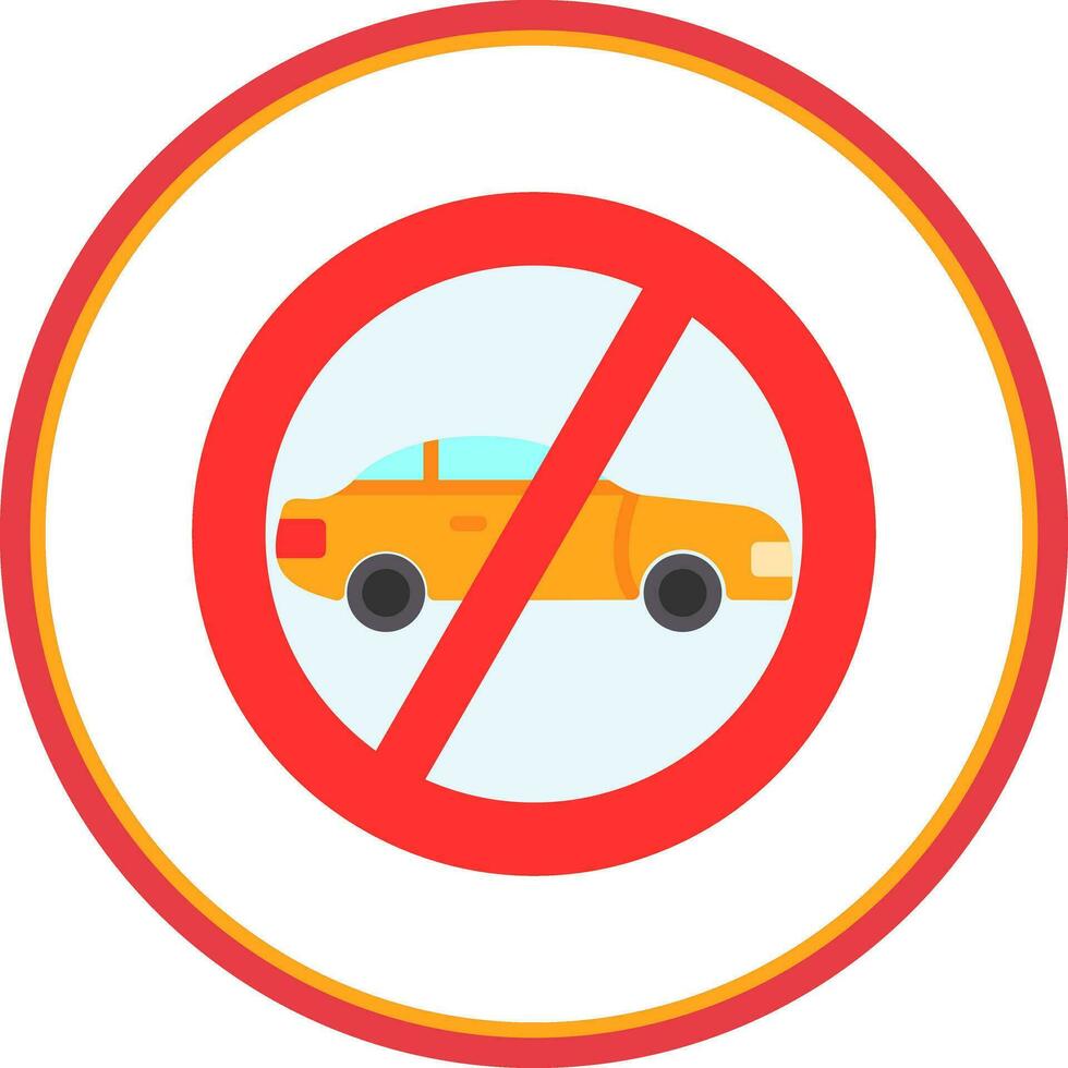 No Overtaking Vector Icon Design