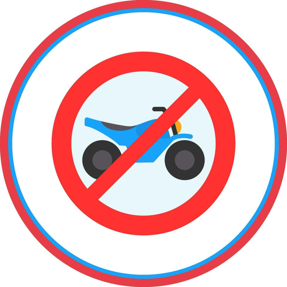 No Bike Vector Icon Design